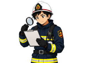 資産防衛隊 隊長のコメントイラスト（調査）