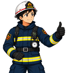 資産防衛隊 隊長のイラスト（GOODポーズ）