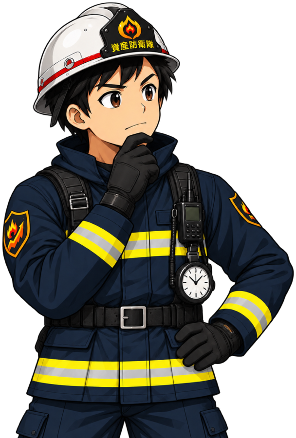資産防衛隊 隊長（考える・洞察ポーズ）